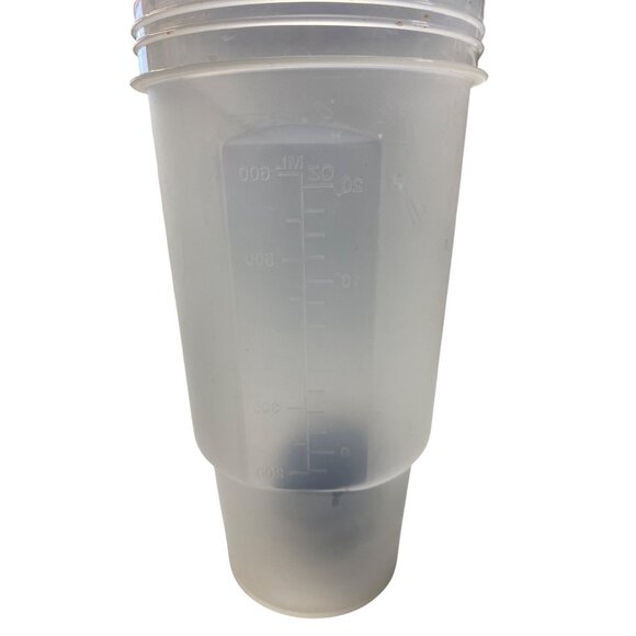 Black & Clear 20 Oz Protein Shaker Bottle With Blender Ball & Flip-Top Lid - Picture 6 of 6
